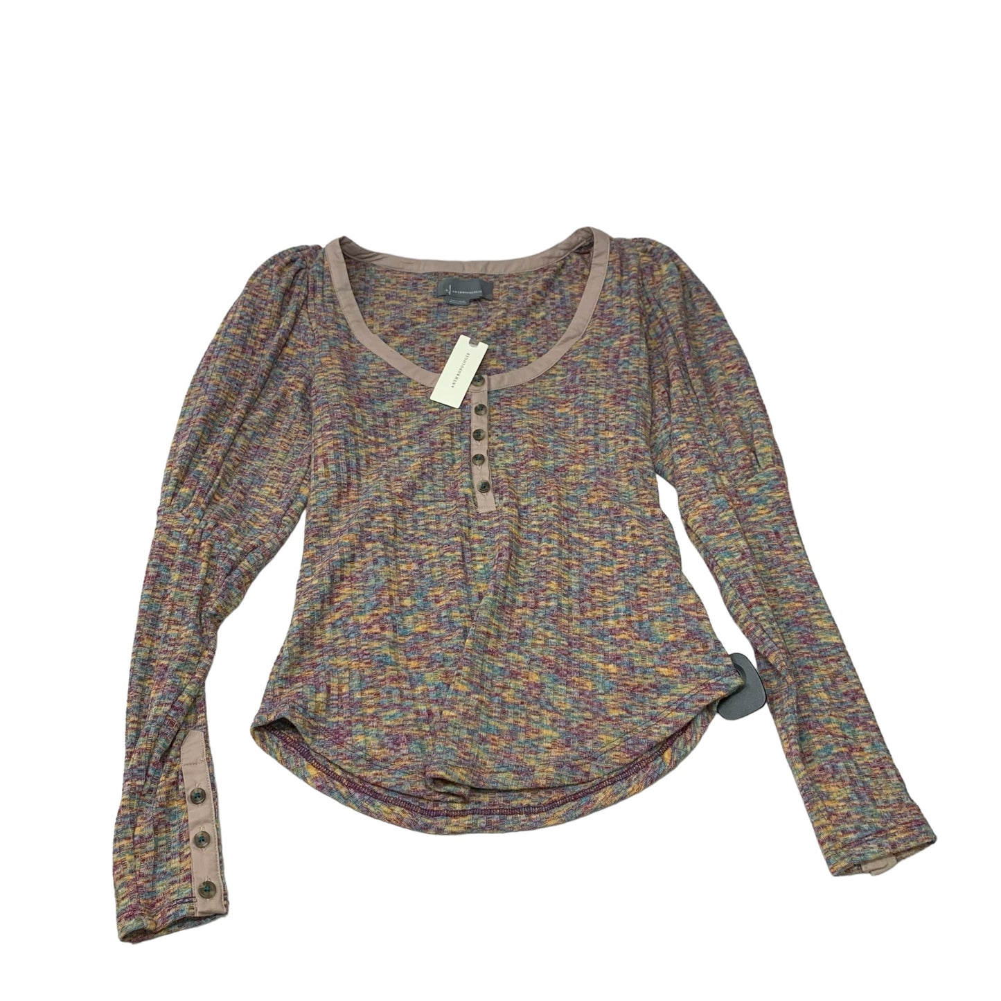 Top Long Sleeve By Anthropologie In Purple, Size: Xs