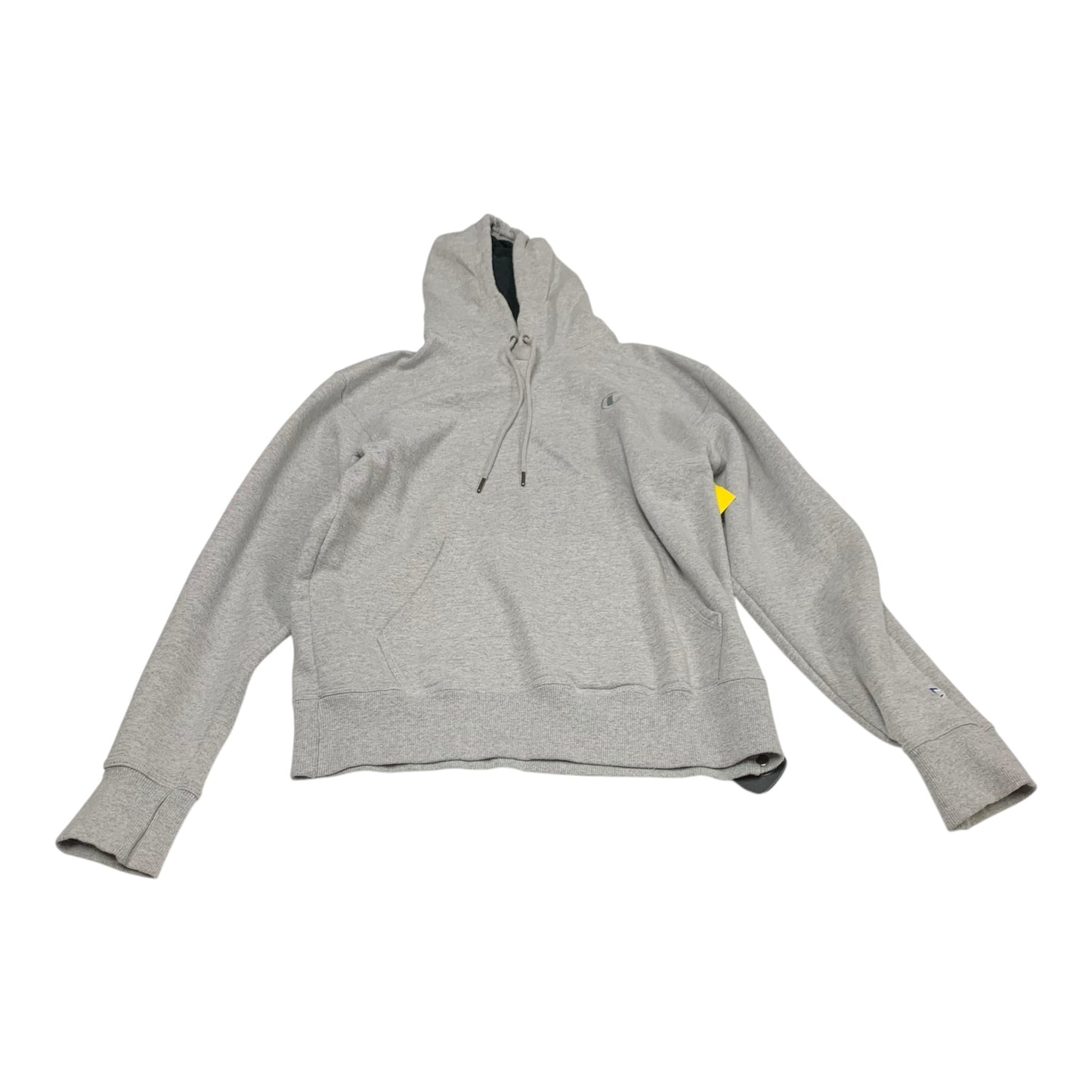 Athletic Sweatshirt Hoodie By Champion In Grey, Size: M