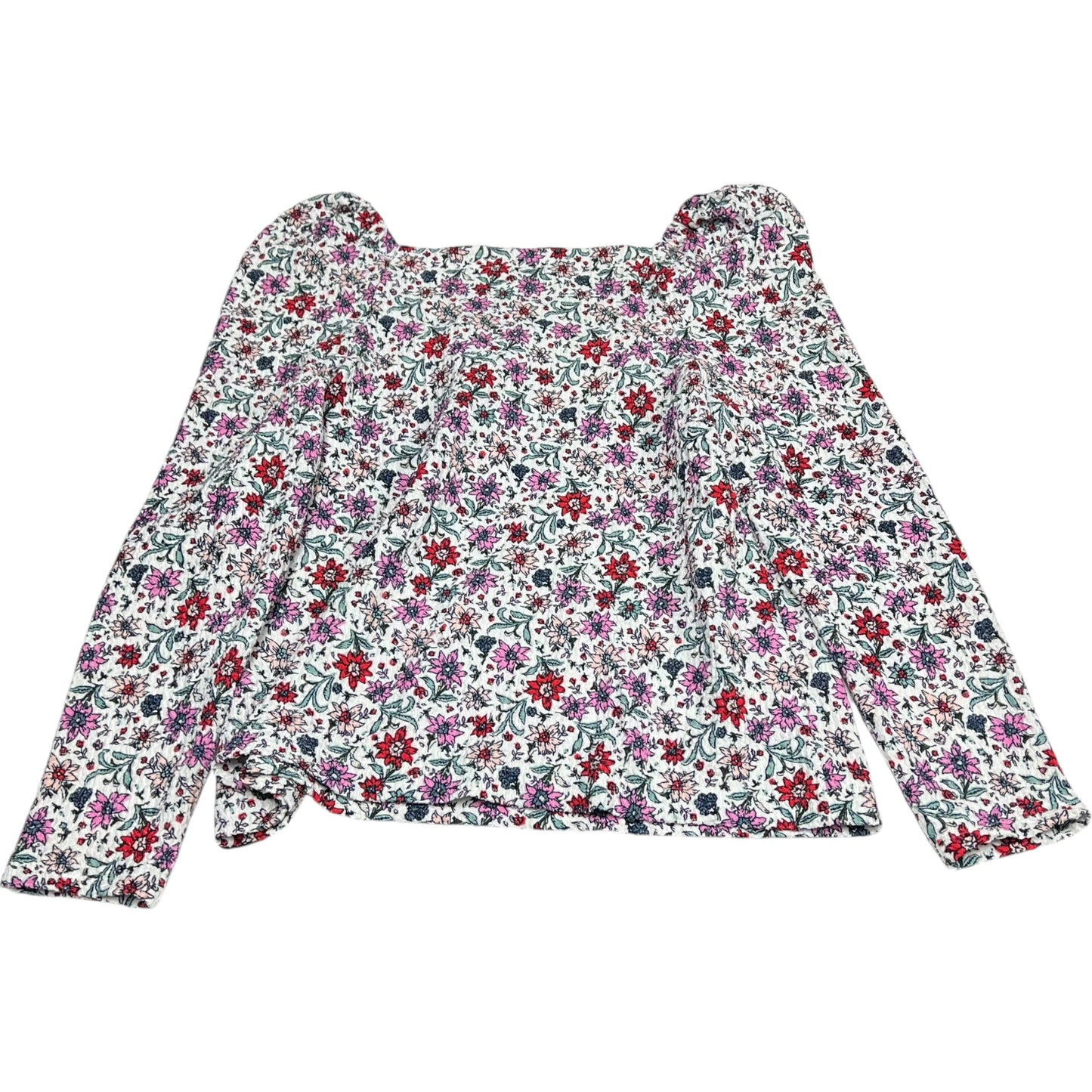 Top Long Sleeve By Loft In Floral Print, Size: L