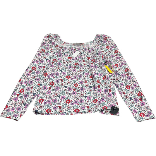 Top Long Sleeve By Loft In Floral Print, Size: L