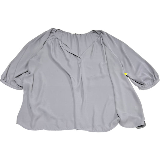 Blouse 3/4 Sleeve By Violet And Claire In Grey, Size: 3x