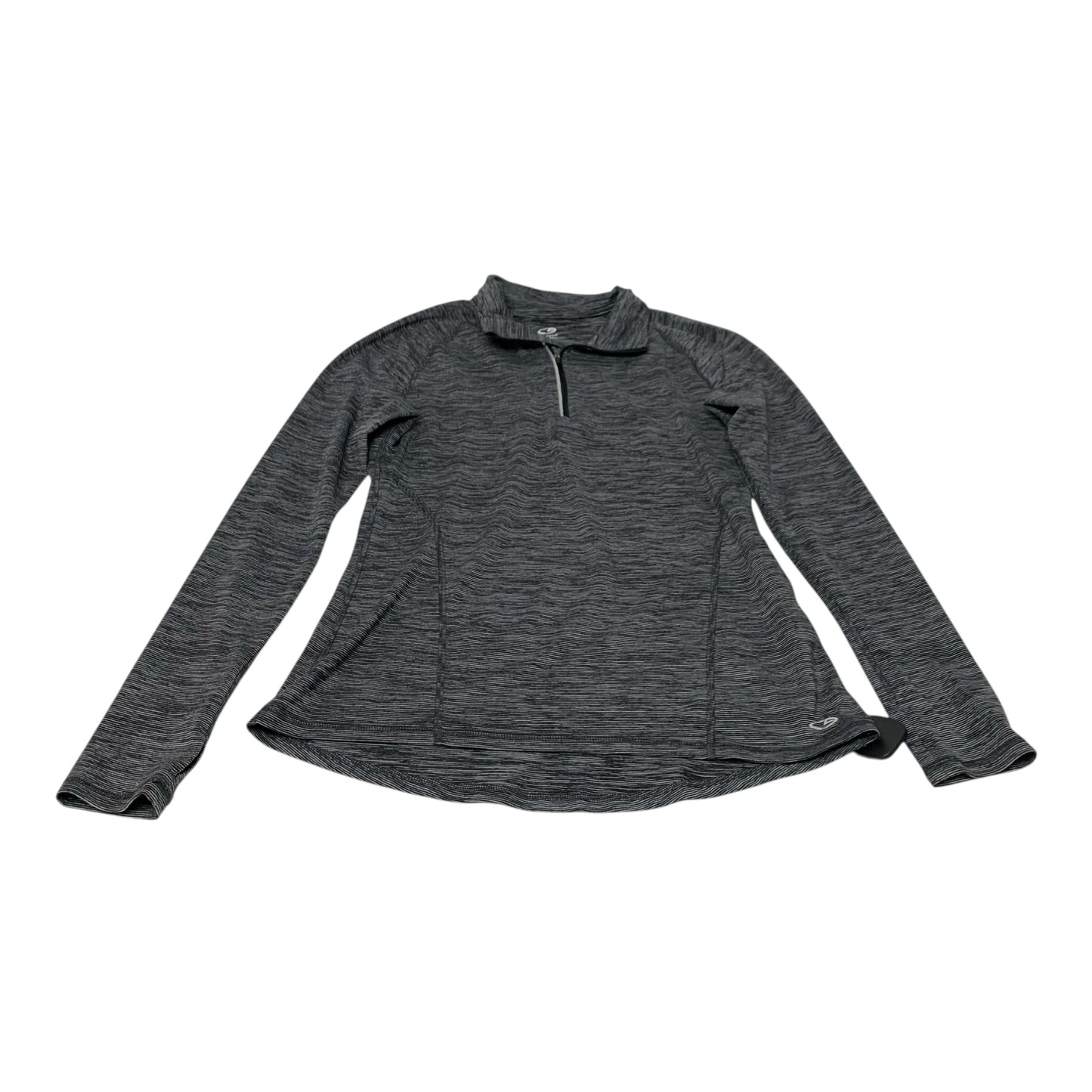 Athletic Top Long Sleeve Collar By Champion In Grey, Size: S