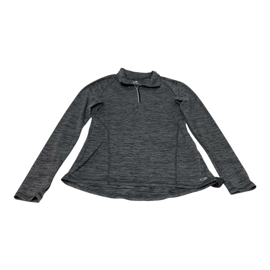 Athletic Top Long Sleeve Collar By Champion In Grey, Size: S