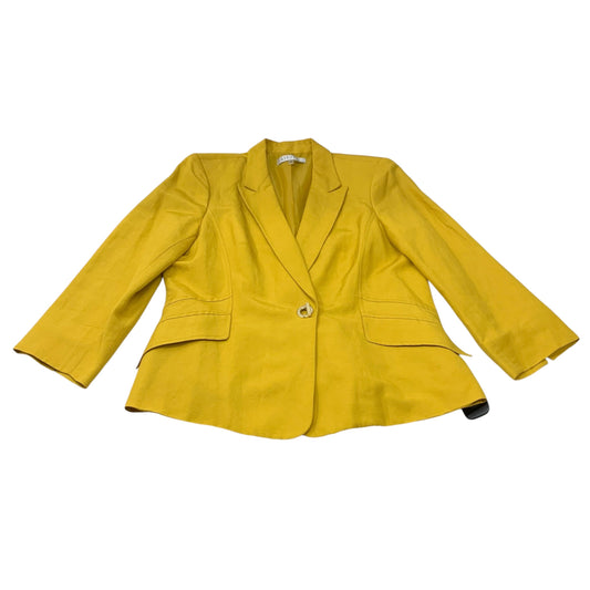 Blazer By Kasper In Yellow, Size: Petite L