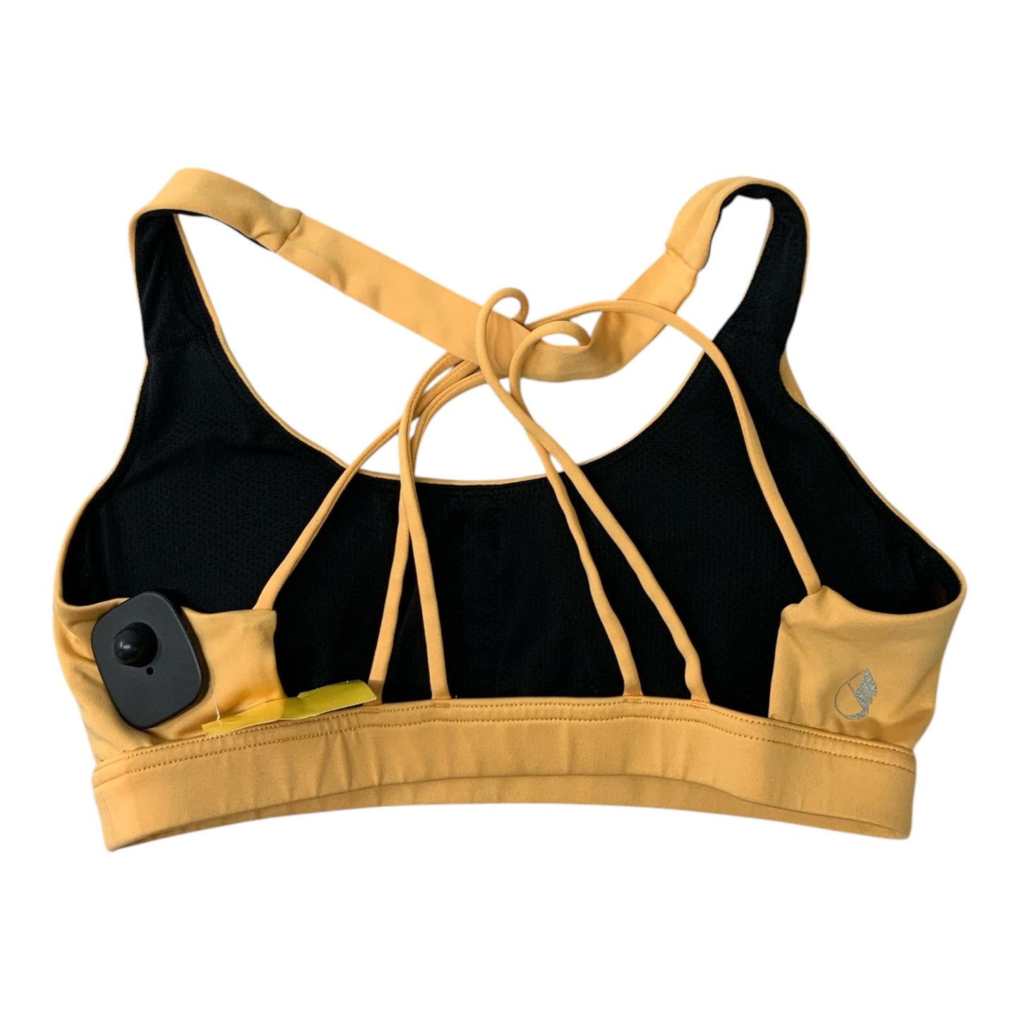 Athletic Bra By Icy Logo In Yellow, Size: S