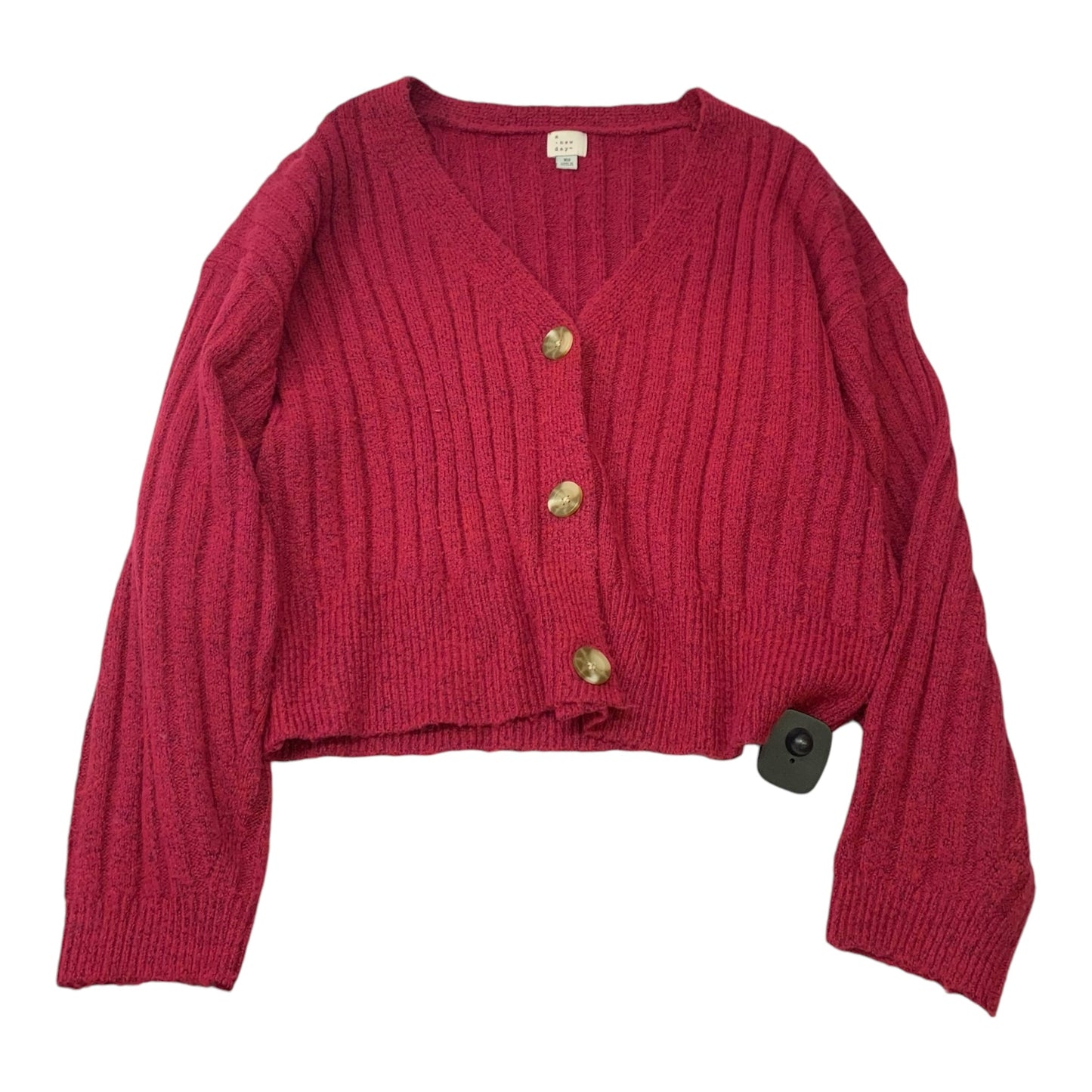 Sweater Cardigan By A New Day In Pink, Size: Xs