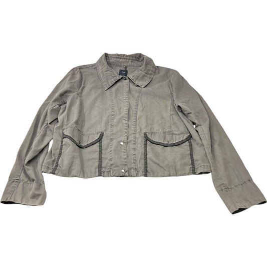 Jacket Shirt By Gap In Grey, Size: Xl