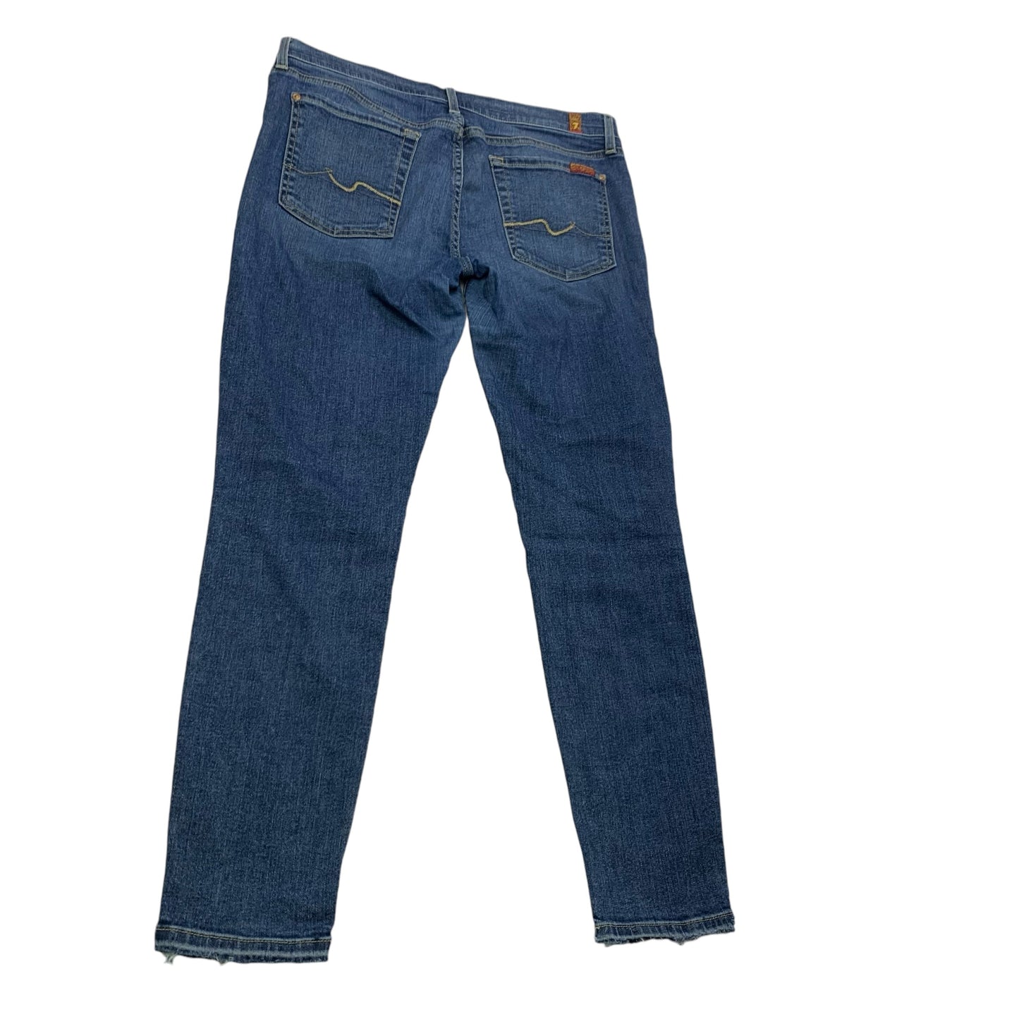 Jeans Designer By 7 For All Mankind In Blue Denim, Size: 14