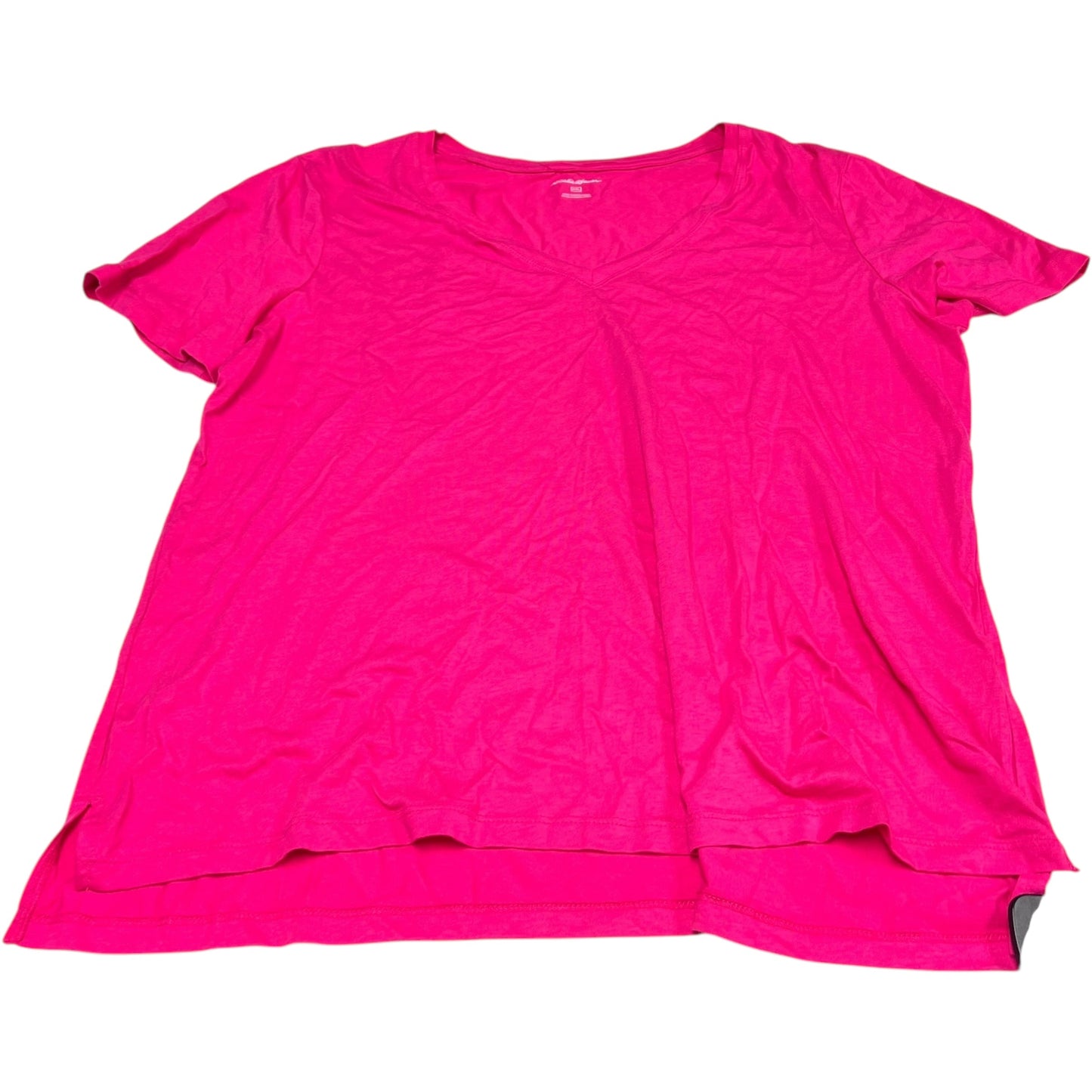 Top Short Sleeve Basic By Eddie Bauer In Pink, Size: Xxl