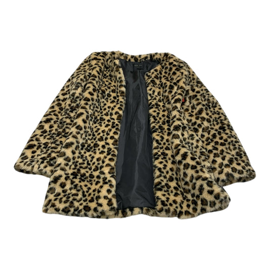 Coat Faux Fur & Sherpa By Love Tree In Animal Print, Size: L