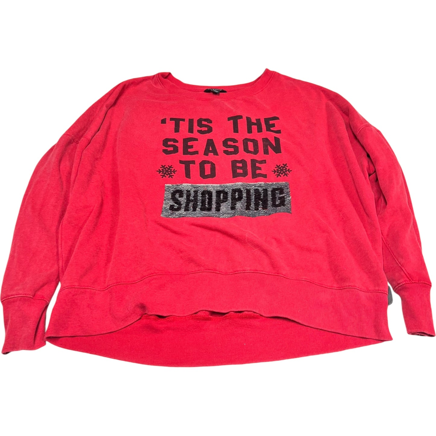 Sweatshirt Crewneck By Rock And Republic In Red, Size: 2x