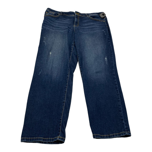 Jeans Straight By Chicos In Blue Denim, Size: L