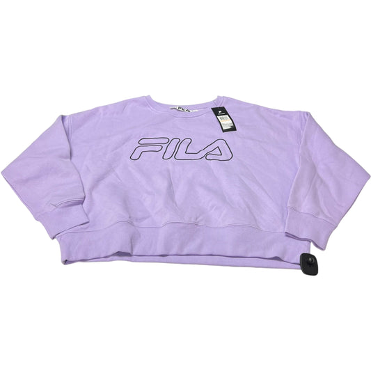 Sweatshirt Crewneck By Fila In Purple, Size: 2x