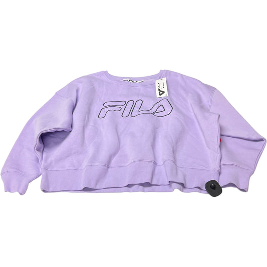 Sweatshirt Crewneck By Fila In Purple, Size: 2x