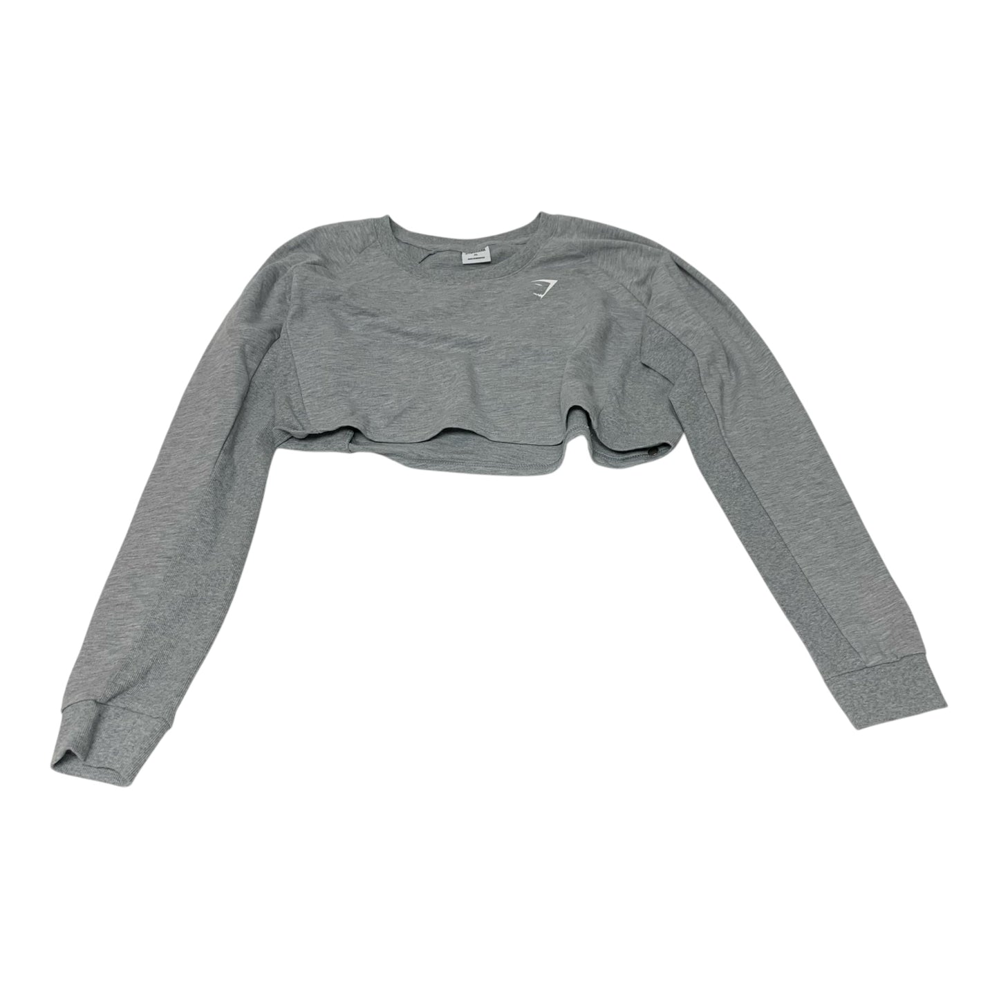 Athletic Top Long Sleeve Crewneck By Gym Shark In Grey, Size: Xl