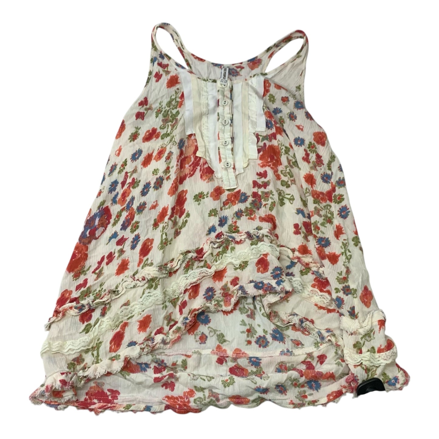 Top Sleeveless By Free People In Floral Print, Size: Xs