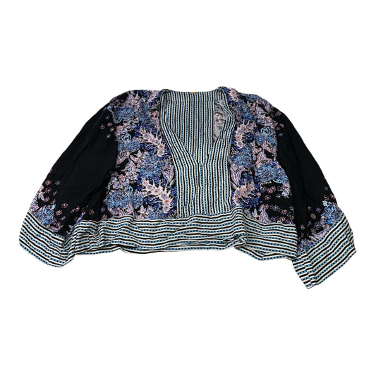 Top Long Sleeve By Free People In Black & Blue, Size: S