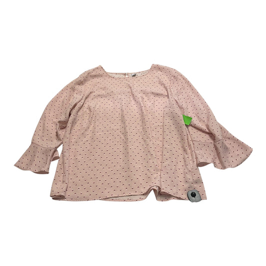 Blouse Long Sleeve By Old Navy In Pink, Size: Xxl