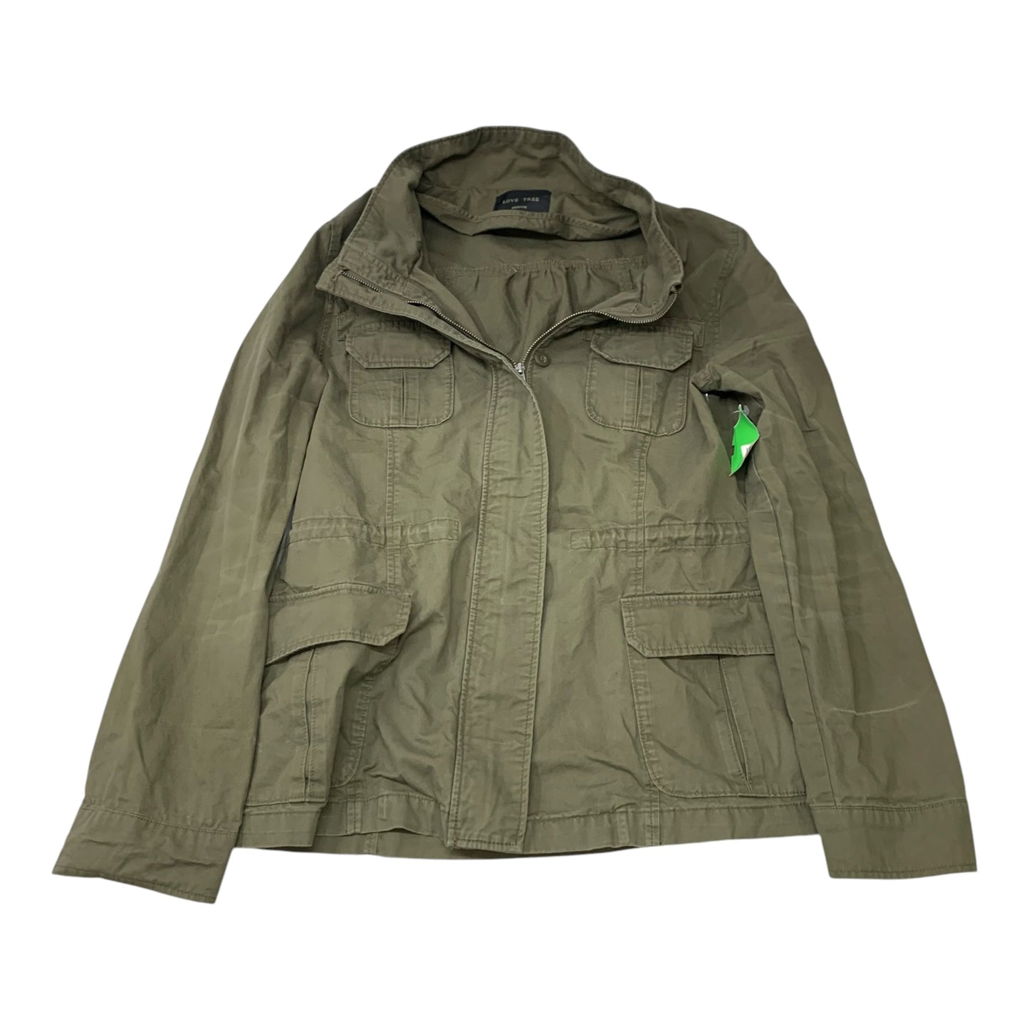 Jacket Utility By Love Tree In Green, Size: M