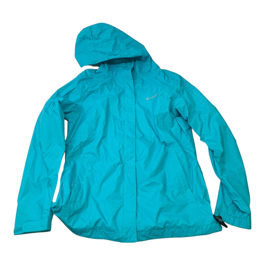 Coat Raincoat By Columbia In Aqua, Size: Xs