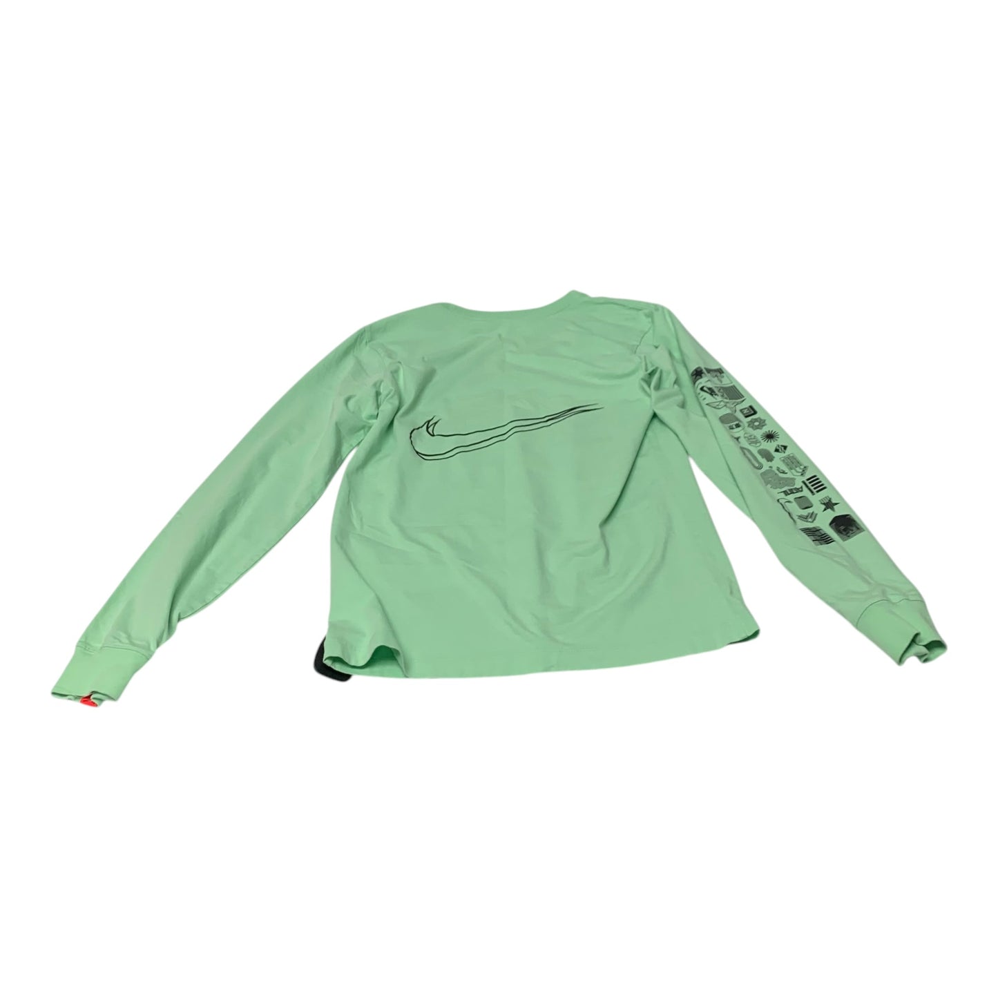 Athletic Top Long Sleeve Crewneck By Nike Apparel In Green, Size: S