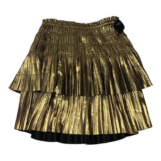 Skirt Mini & Short By Current Air In Gold, Size: Xs