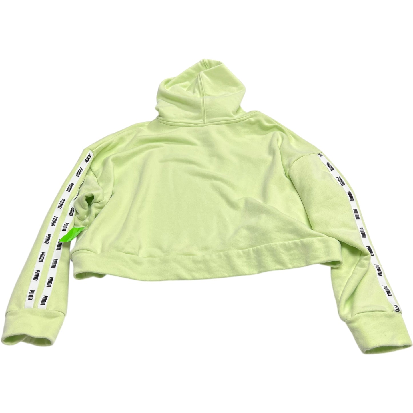 Athletic Sweatshirt Hoodie By Puma In Green, Size: Xl