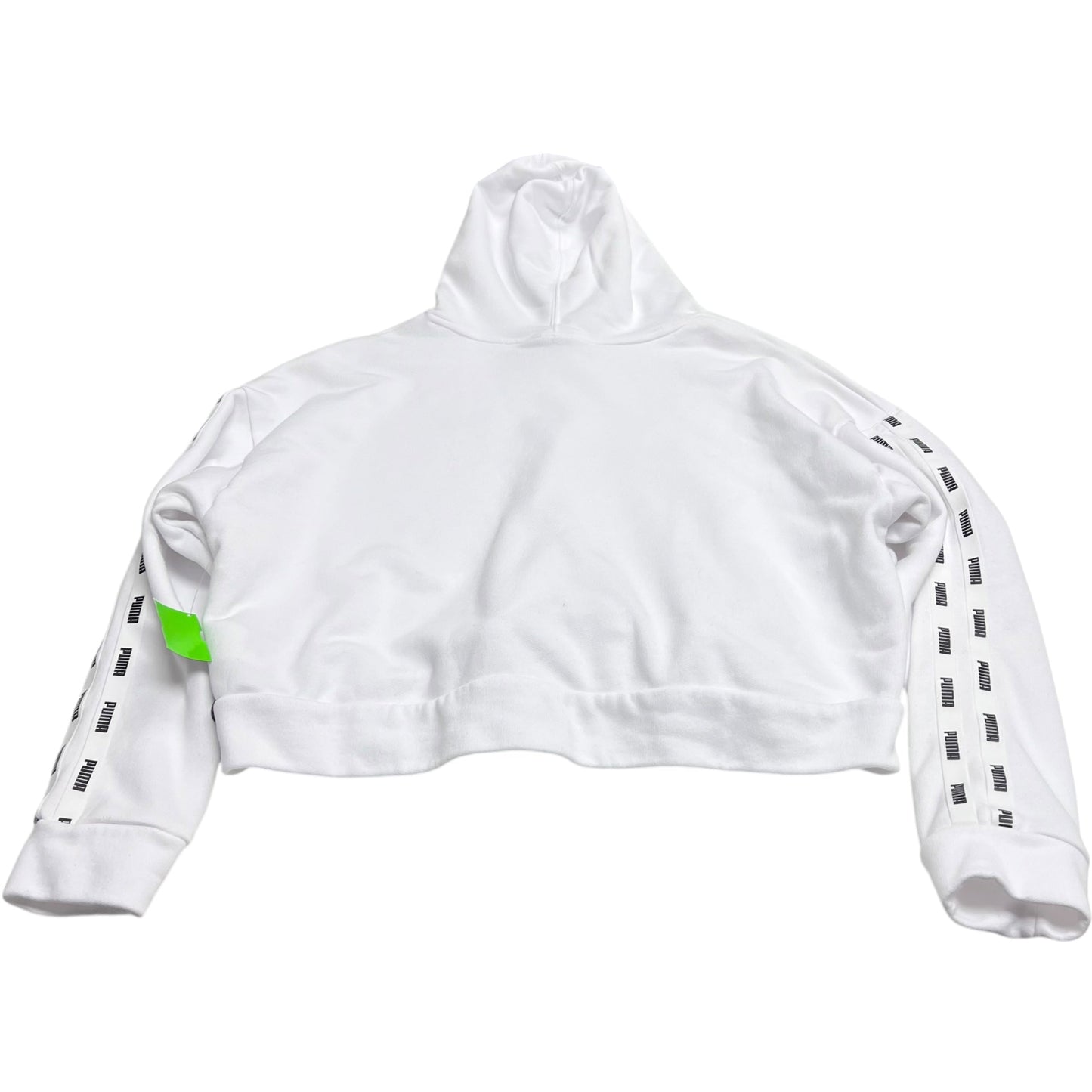 Athletic Sweatshirt Hoodie By Puma In White, Size: L