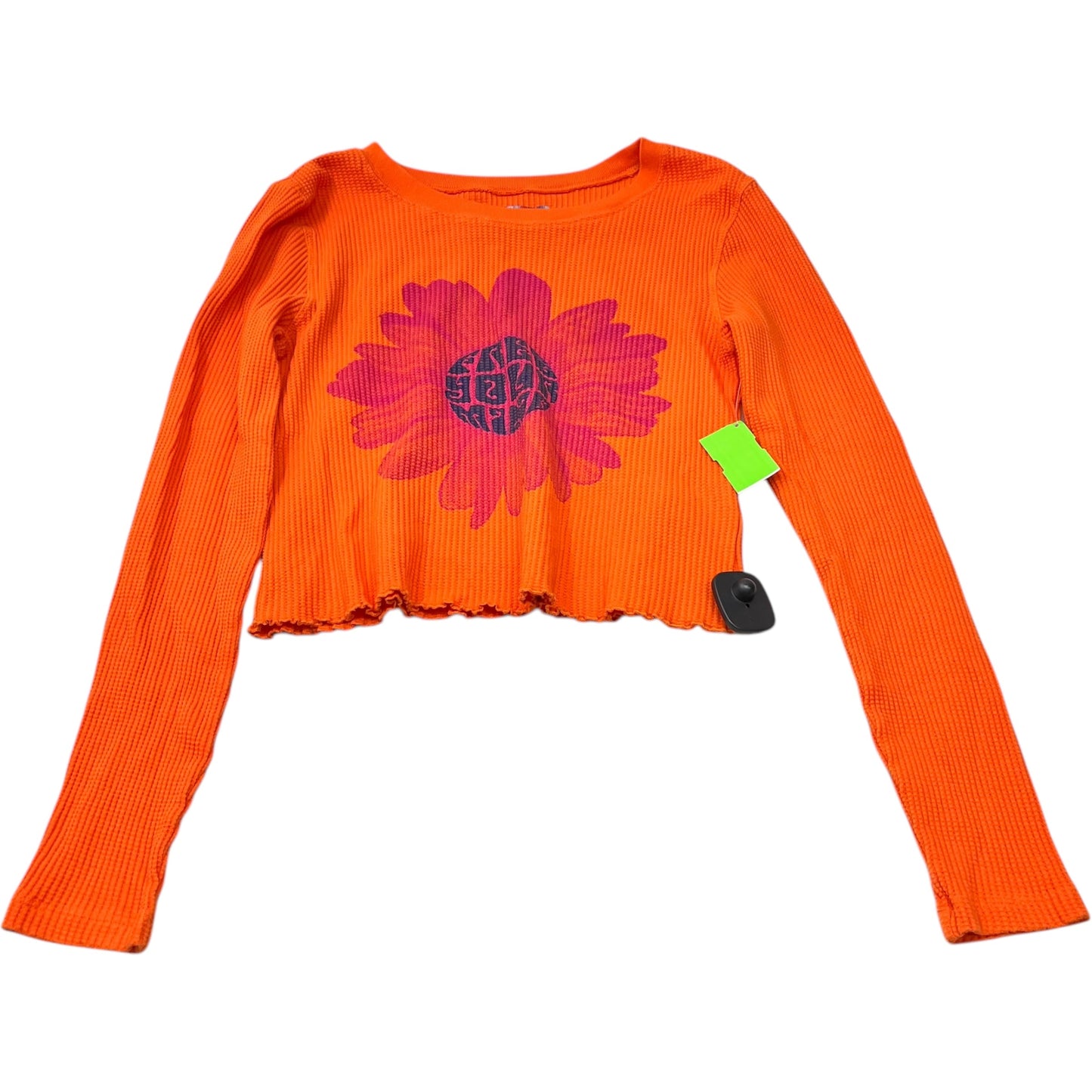 Top Long Sleeve By Urban Outfitters In Orange & Purple, Size: L