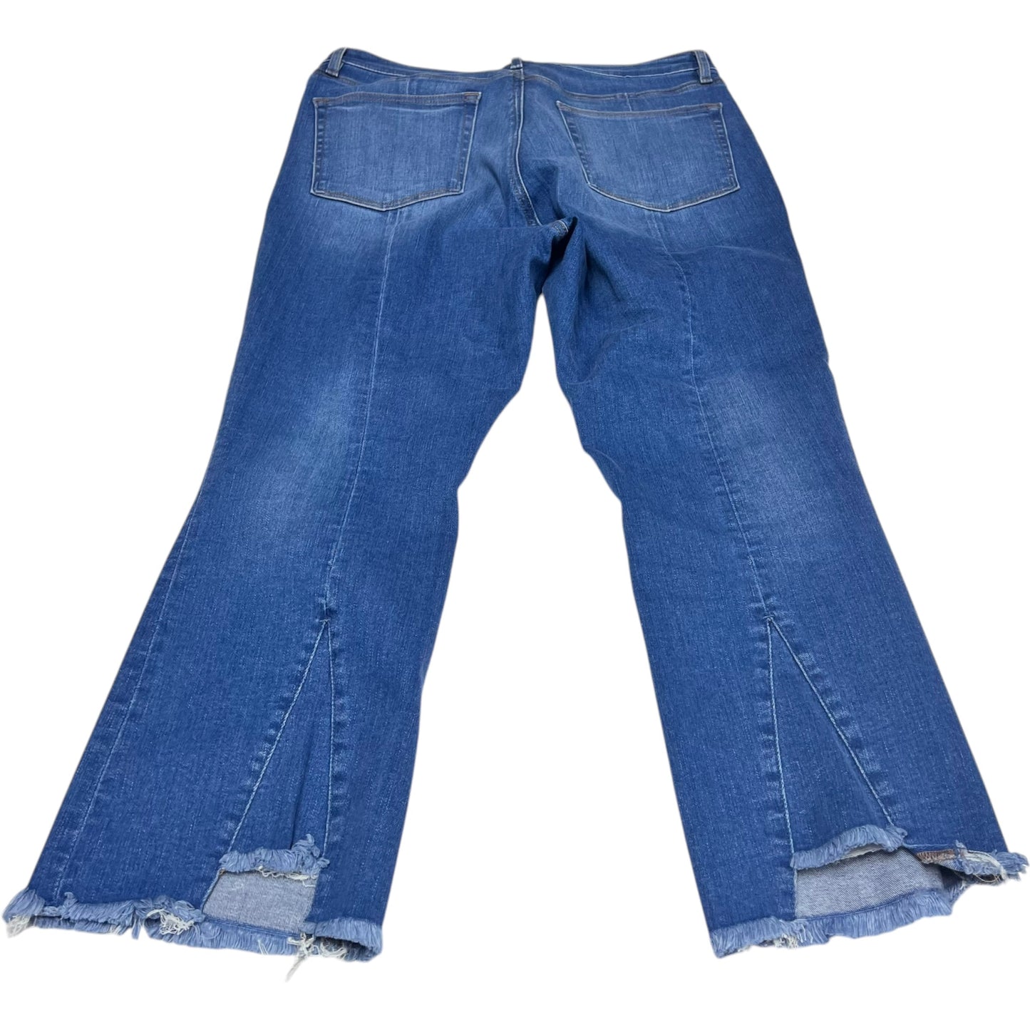 Jeans Flared By Loft In Blue Denim, Size: 12