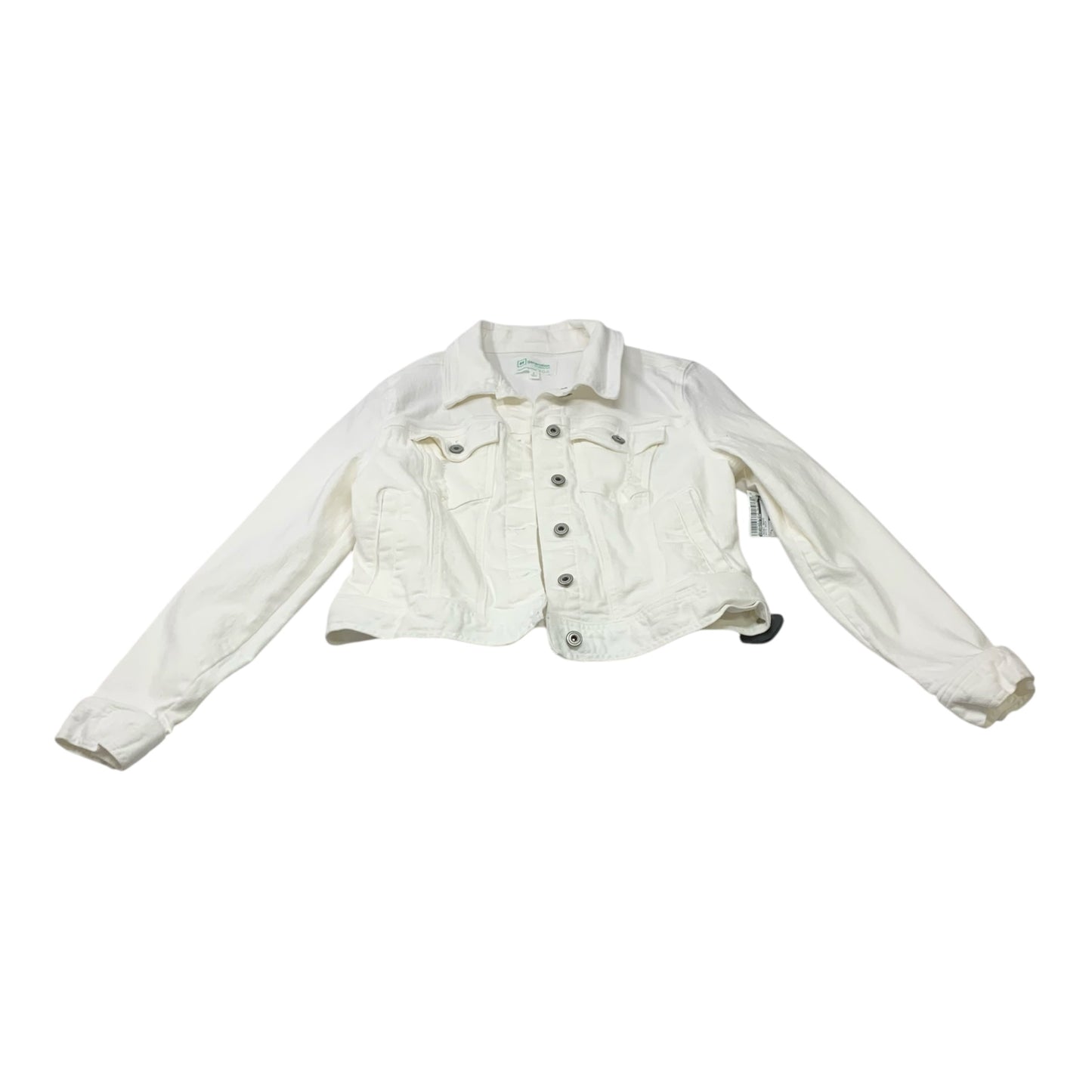 Jacket Denim By Celebrity Pink In White Denim, Size: L