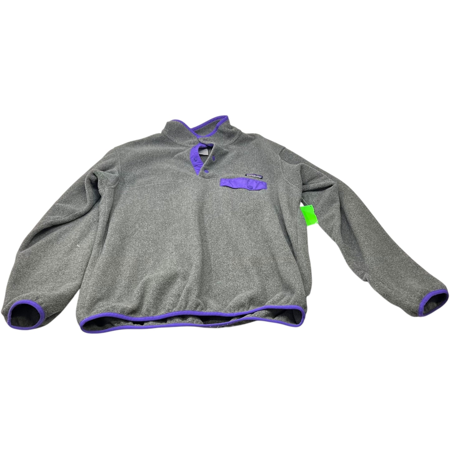 Sweatshirt Collar By Patagonia In Grey & Purple, Size: L