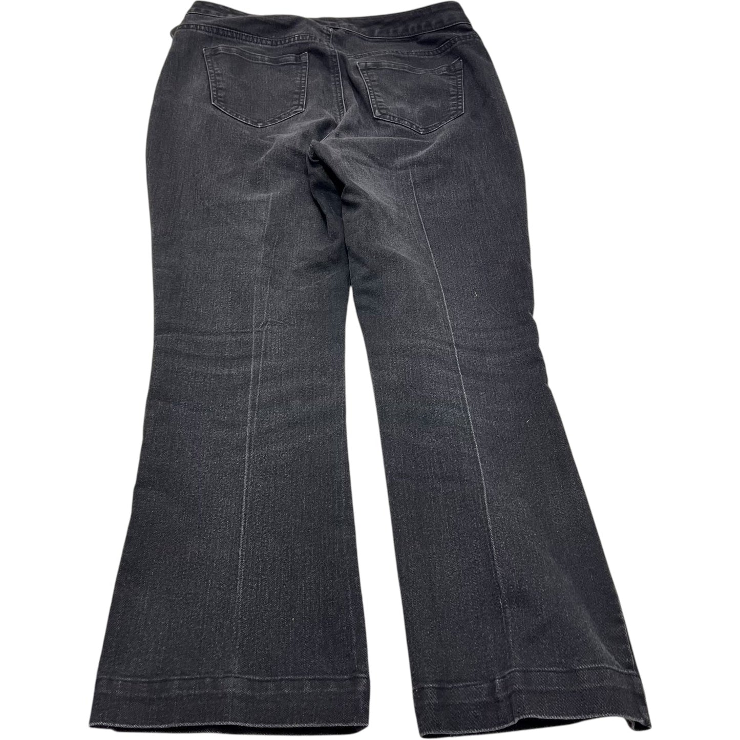 Jeans Straight By Basic Editions In Black Denim, Size: 10