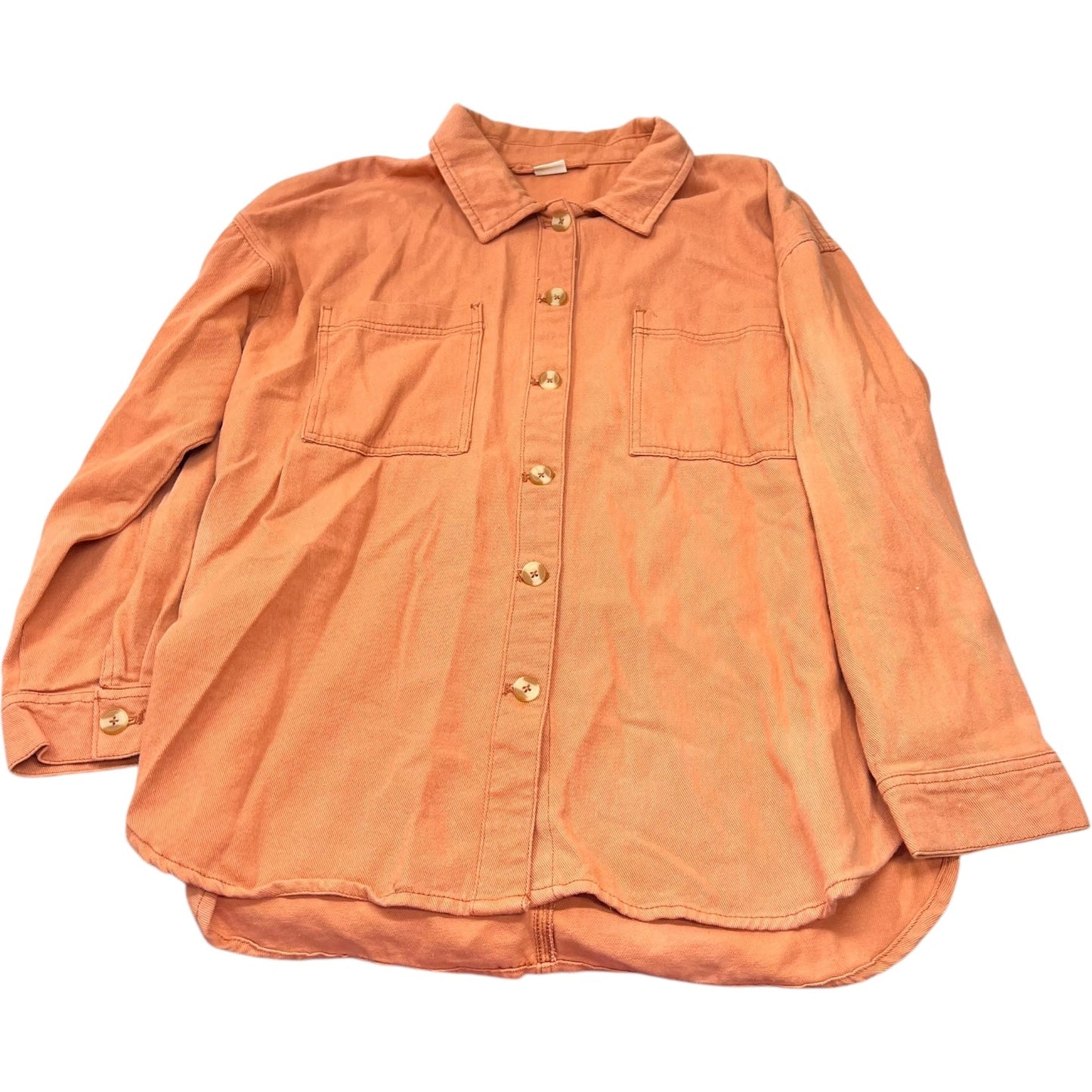 Jacket Denim By Sunday Club In Orange Denim, Size: L