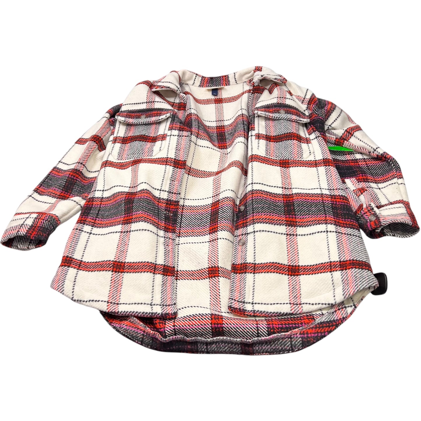 Jacket Shirt By Universal Thread In Plaid Pattern, Size: S