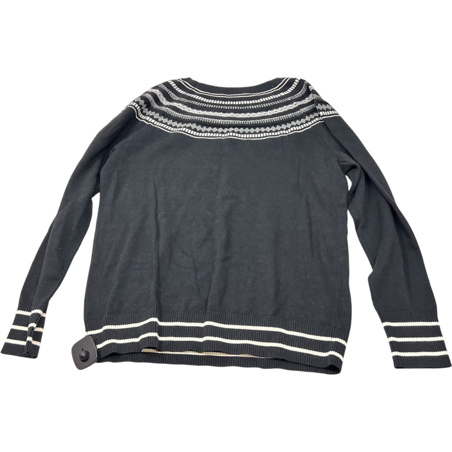 Top Long Sleeve By Talbots In Black & White, Size: M