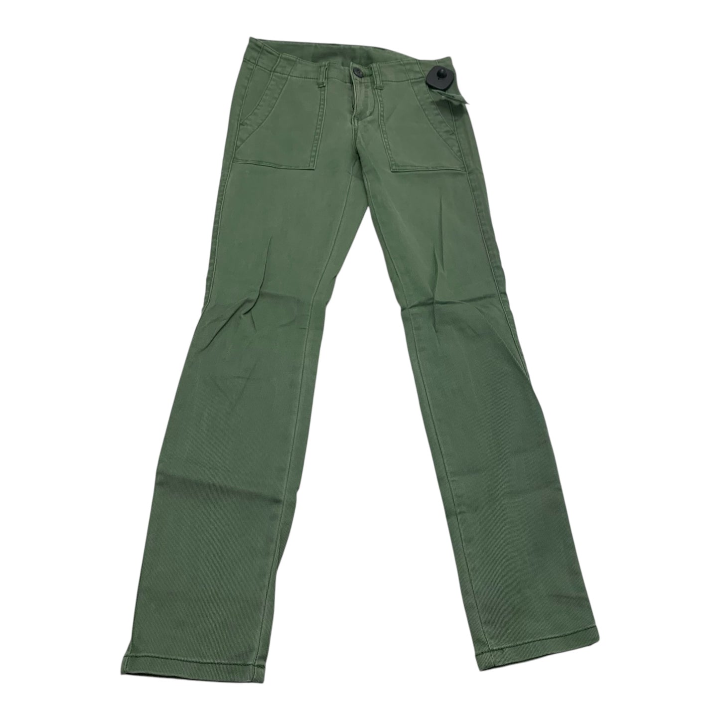 Jeans Straight By Cabi In Green Denim, Size: 0