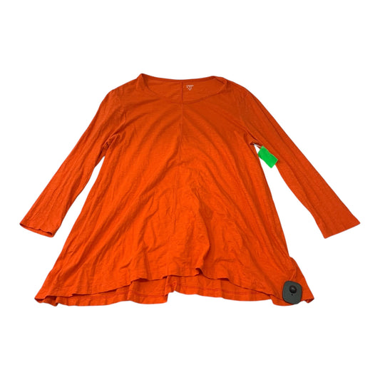 Top 3/4 Sleeve Basic By Crown And Ivy In Orange, Size: M