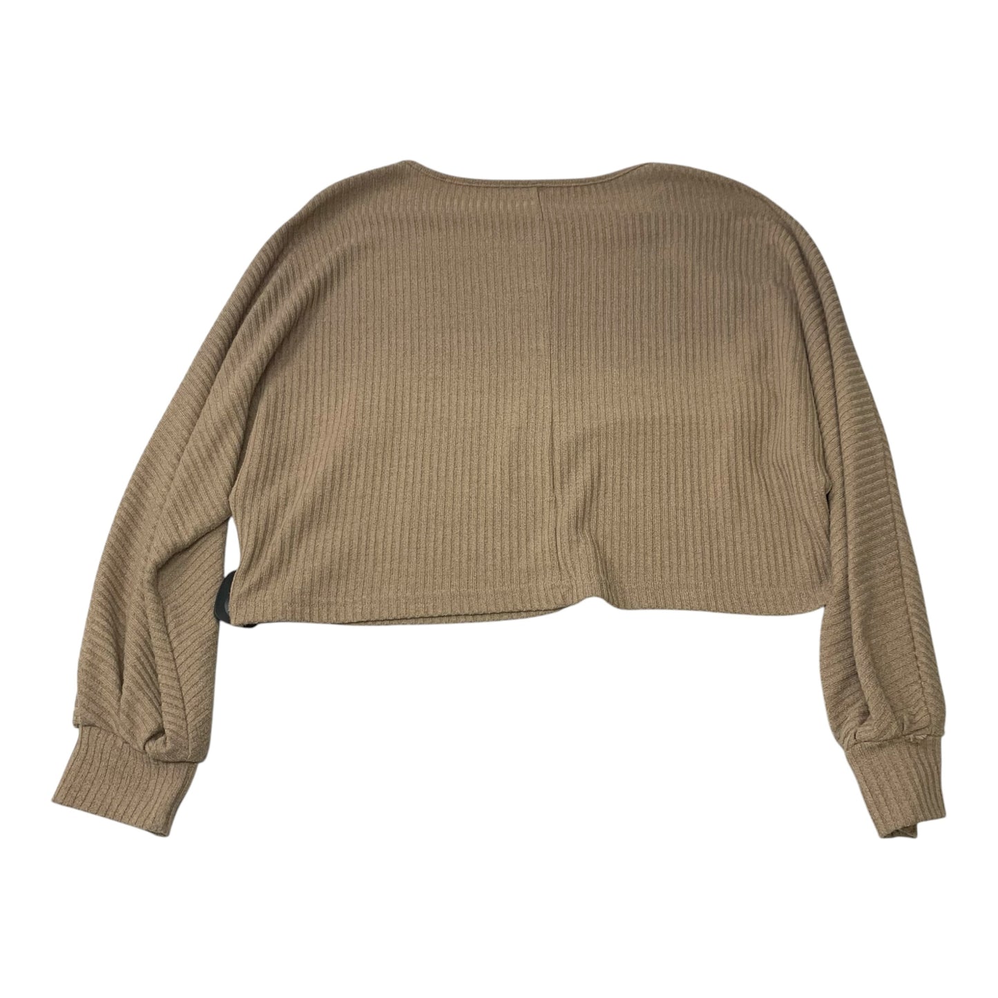 Top Long Sleeve Basic By Shein In Brown, Size: Xl