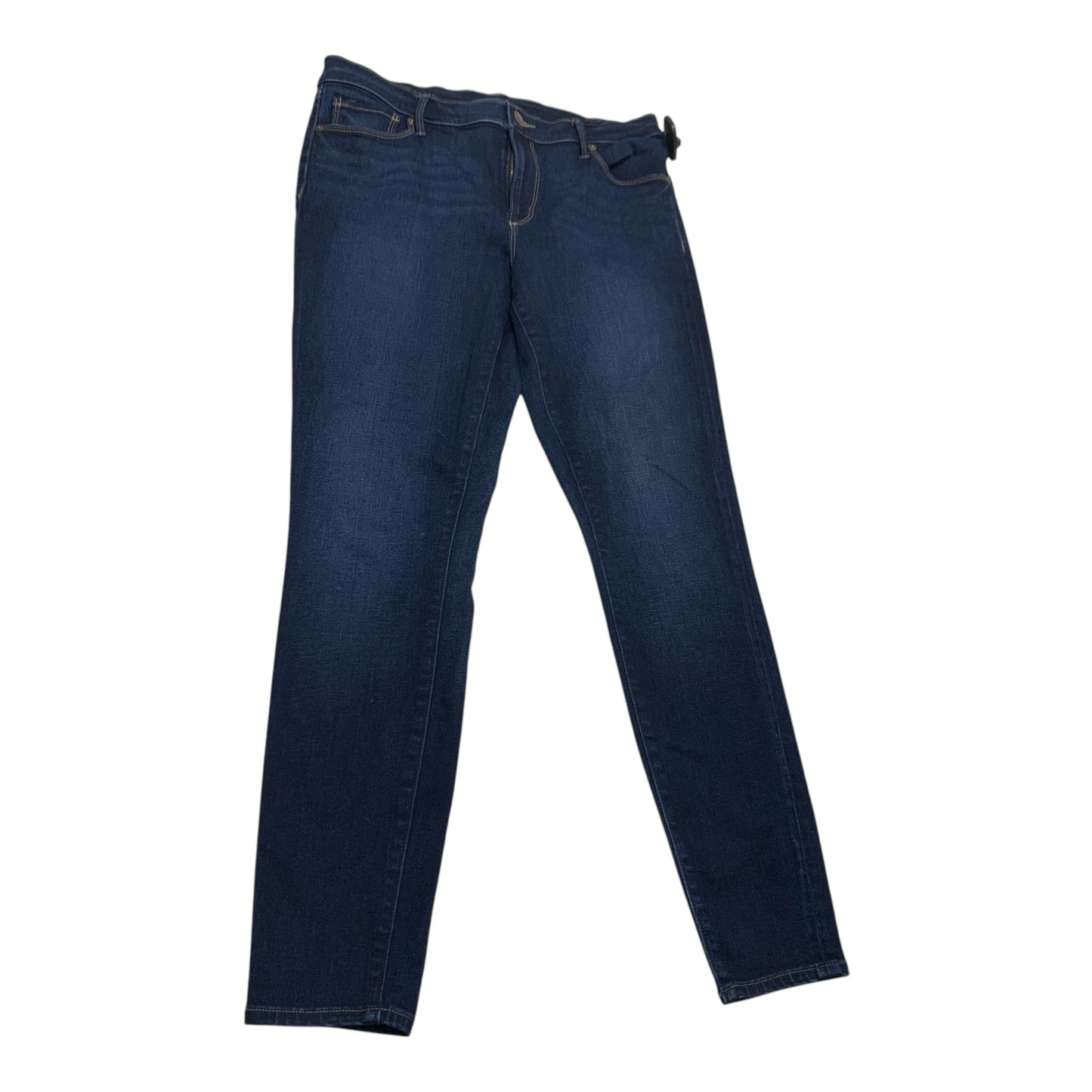 Jeans Skinny By Loft In Blue Denim, Size: 10