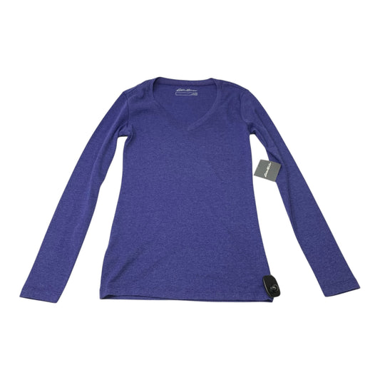 Top Long Sleeve Basic By Eddie Bauer In Purple, Size: Xs