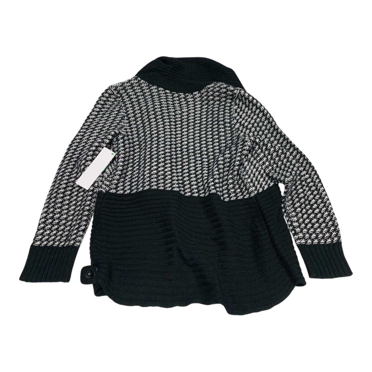 Sweater Cardigan By New Directions In Black & White, Size: Lp