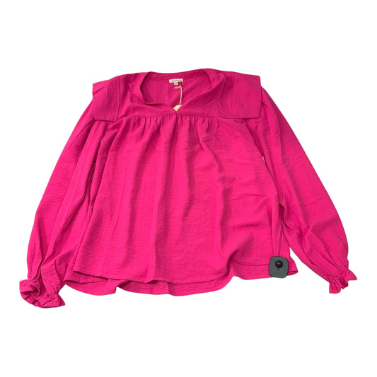 Top Long Sleeve By Jodifl In Pink, Size: M