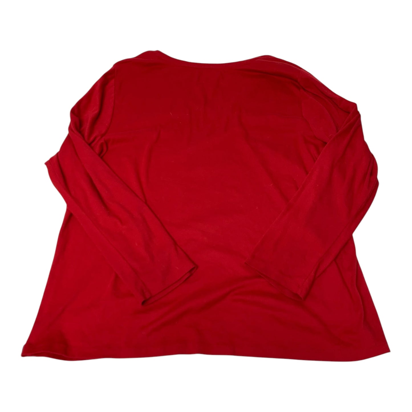 Top Long Sleeve Basic By Lane Bryant In Red, Size: 3x