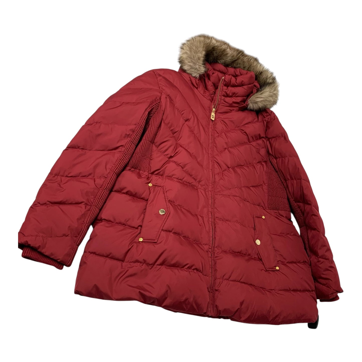 Coat Puffer & Quilted By Michael By Michael Kors In Red, Size: Xxl