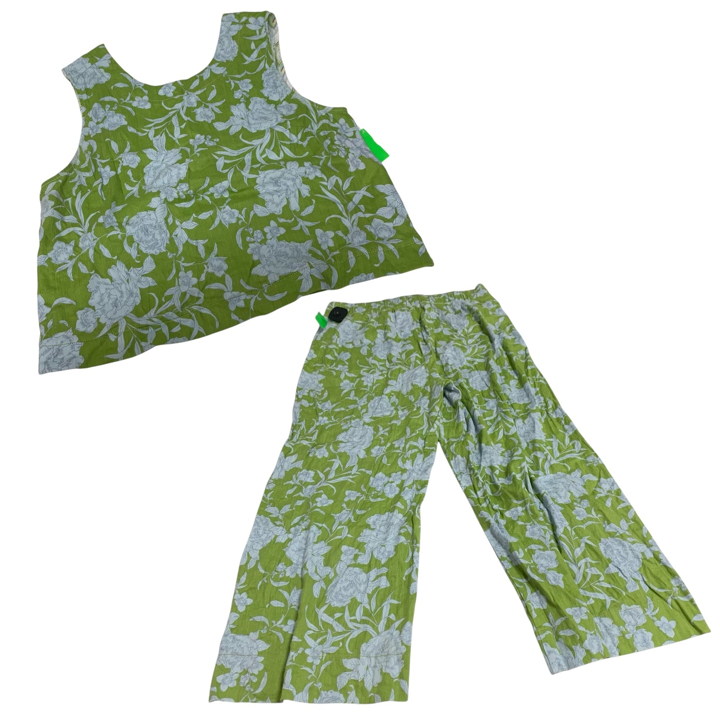 Pants Set 2pc By Maeve In Blue & Green, Size: L