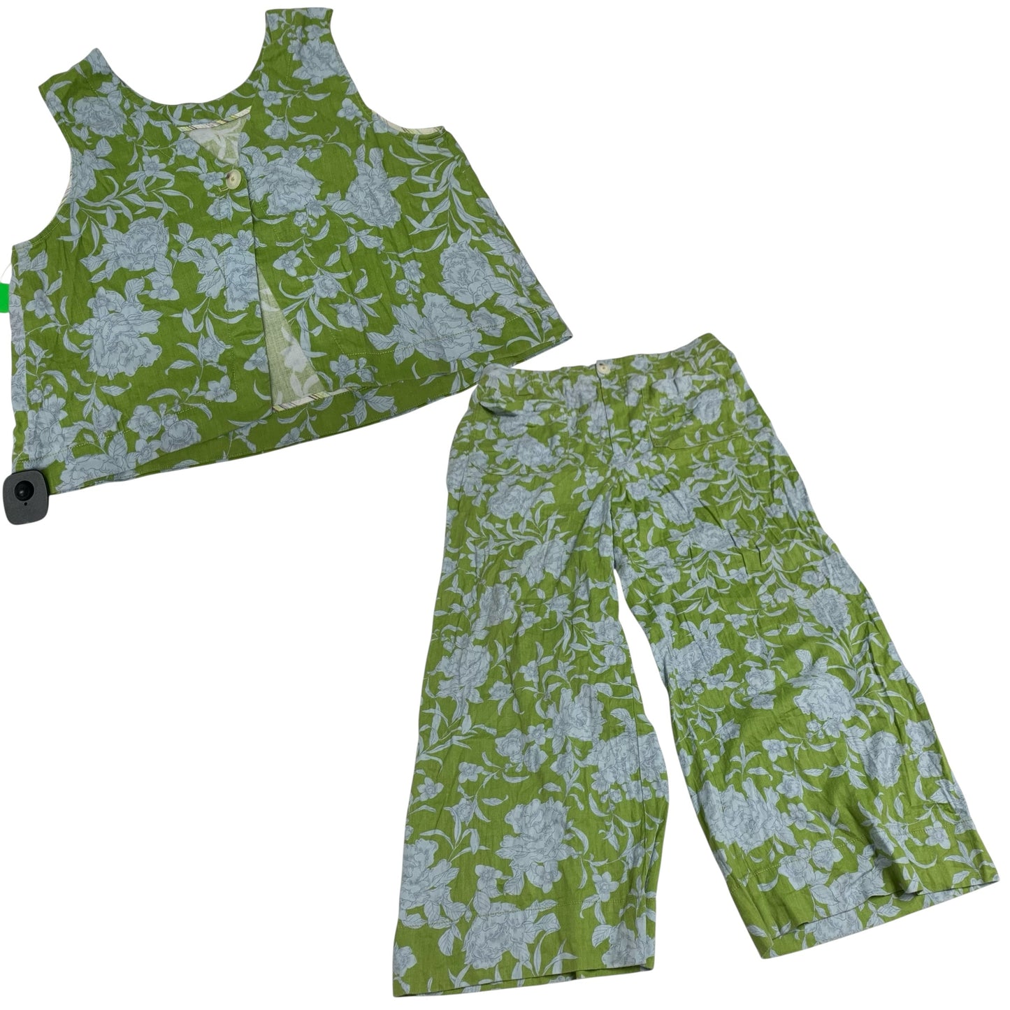 Pants Set 2pc By Maeve In Blue & Green, Size: L