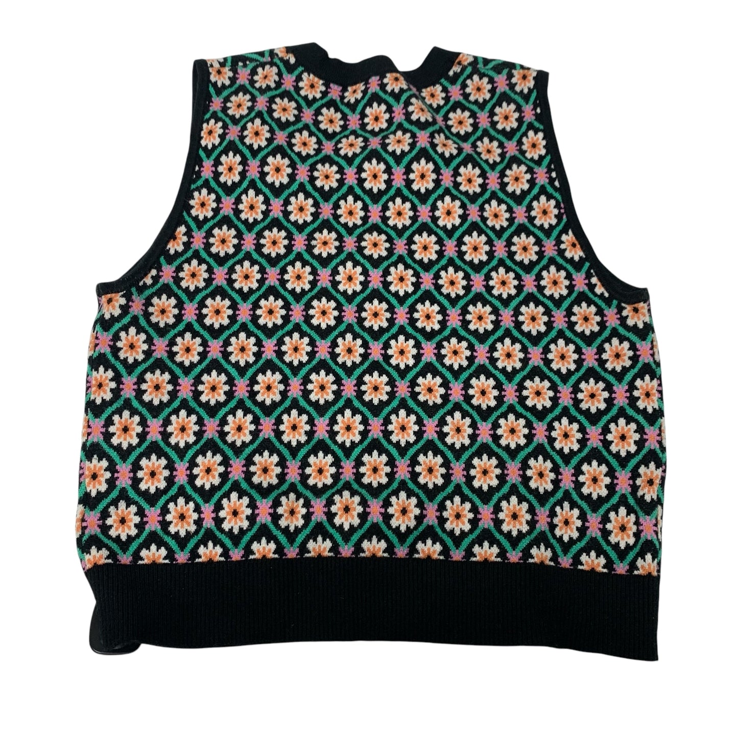 Vest Sweater By Maeve In Floral Print, Size: L