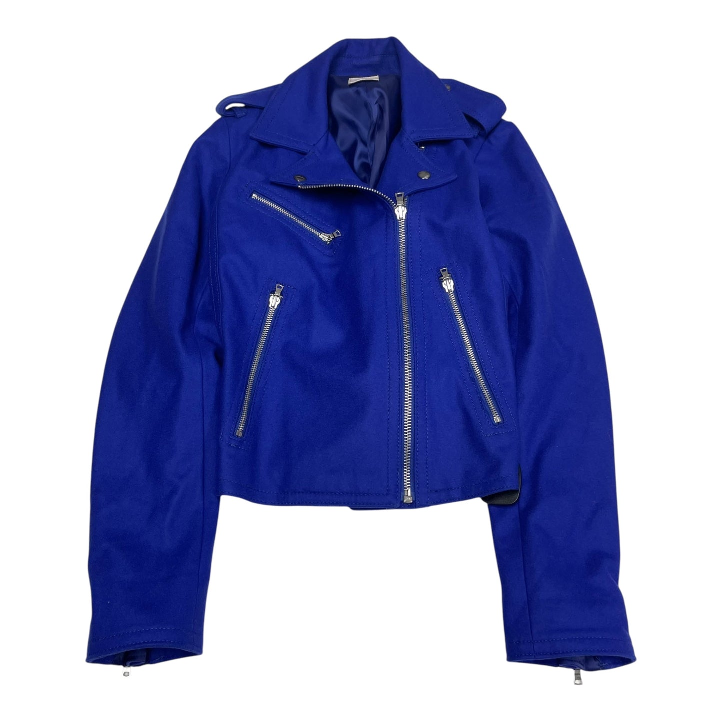 Jacket Moto By Gap In Blue, Size: S