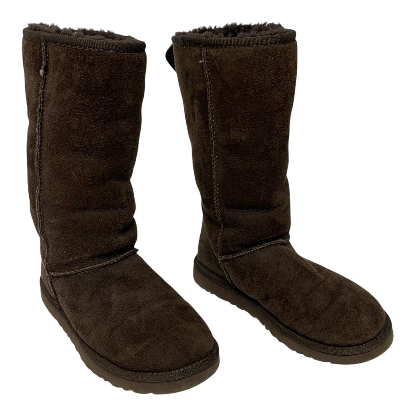 Boots Designer By Ugg In Brown, Size: 7